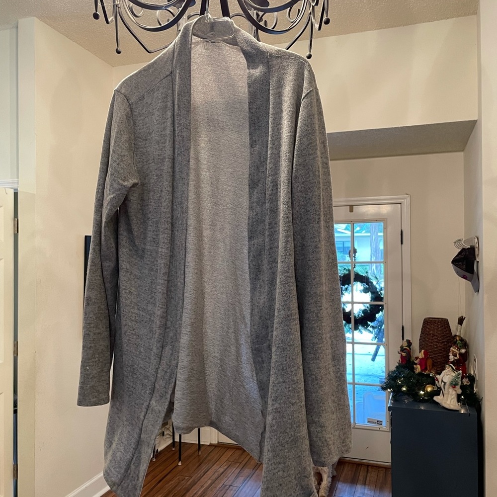 Grey flyaway sweater size L